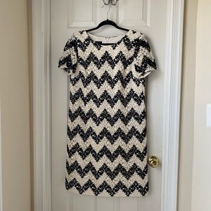 Talbots Floral Lace Crochet Chevron Dress*